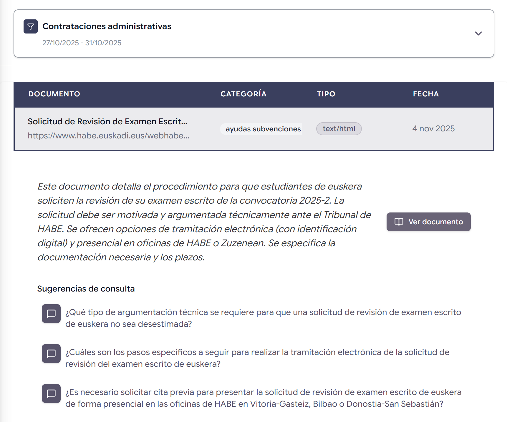 Almacén de Documentos - Base de Conocimiento Masiva